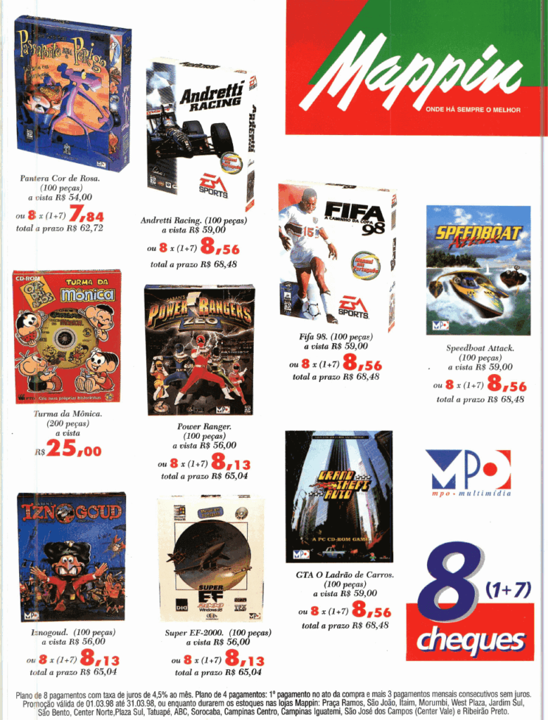 Propaganda Mappin - Revista do CD-Rom 32 - 1998