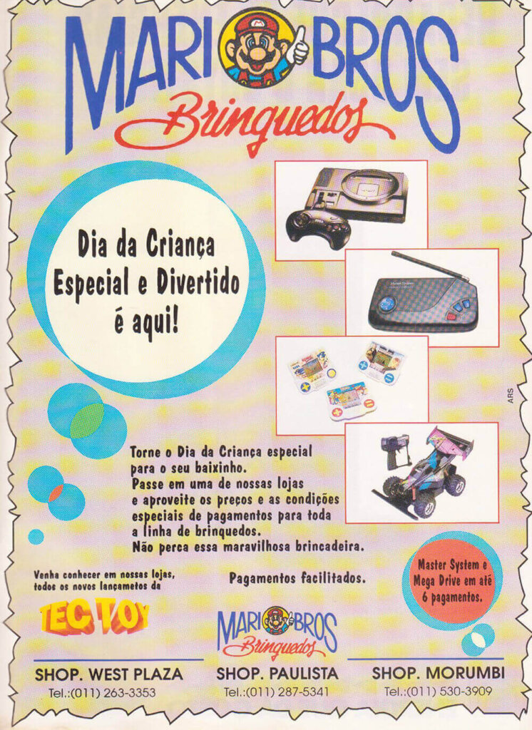Propaganda Mario Bros Brinquedos - VideoGame 30 - 1993