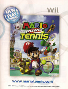 Propaganda Mario Power Tennis - Nintendo World 121 - 2009