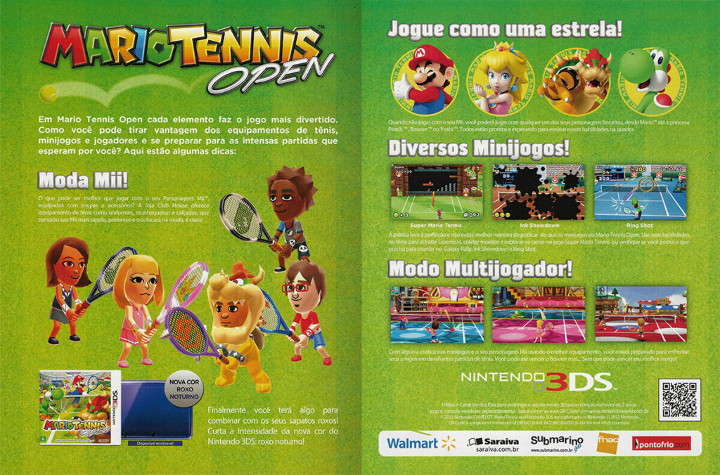 Propaganda Mario Tennis Open - Nintendo World 159 - 2012