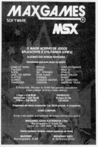 Propaganda Maxgames - Micro Sistemas 70 - 1987
