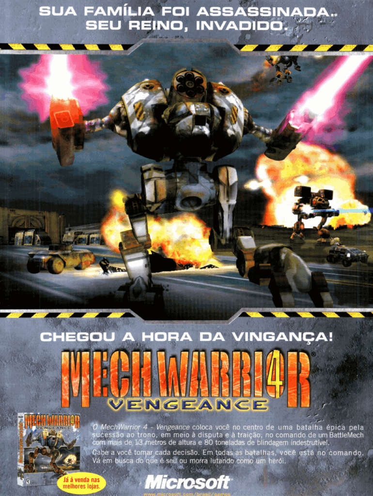 Propaganda MechWarrior 4 Vengeance - Revista do CD-Rom 68 - 2001
