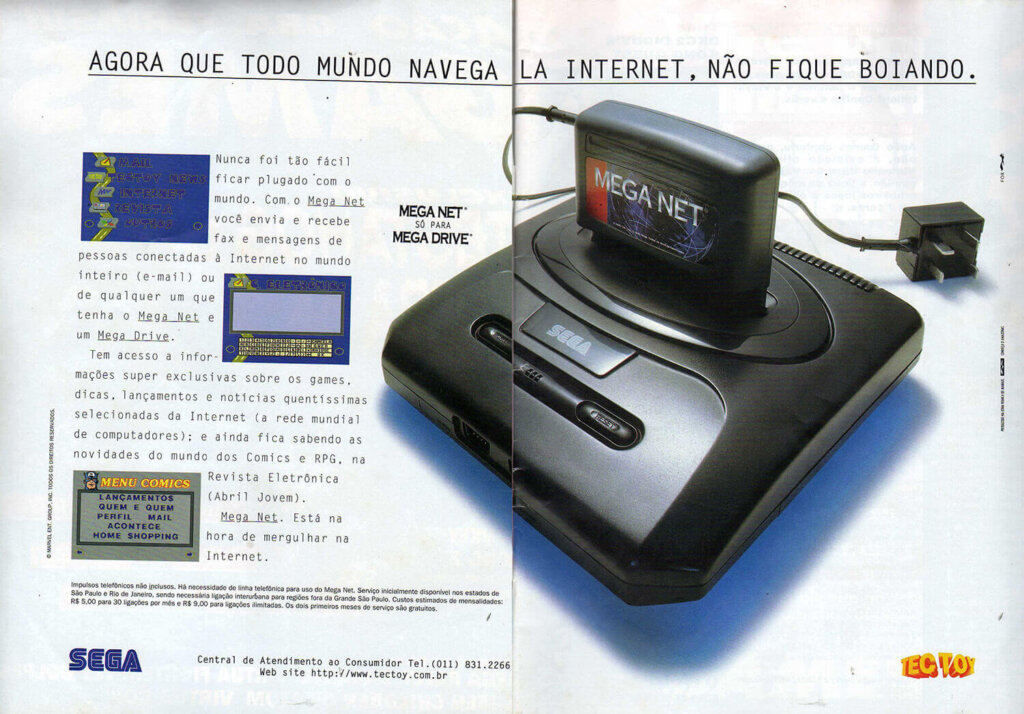 Propaganda Mega Net - Ação Games 97 -1995