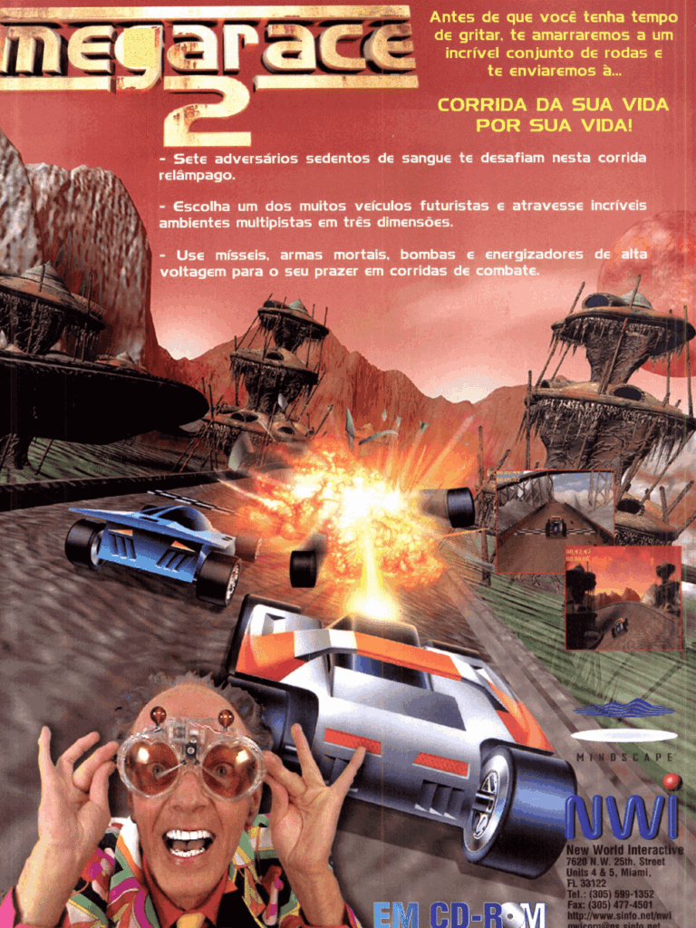 Propaganda Megarace 2 - Revista do CD-Rom 18 - 1997