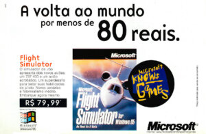 Propaganda Microsoft Flight Simulator - Ação Games 110 - 1996