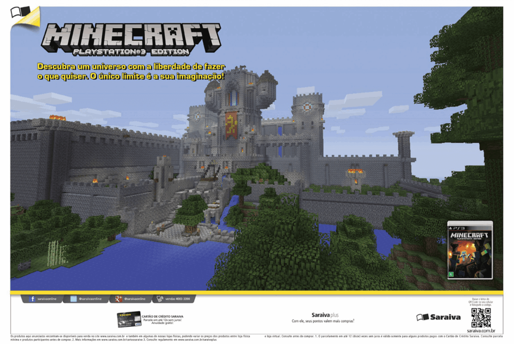 Propaganda Minecraft (Saraiva) - PlayStation 192 - 2014