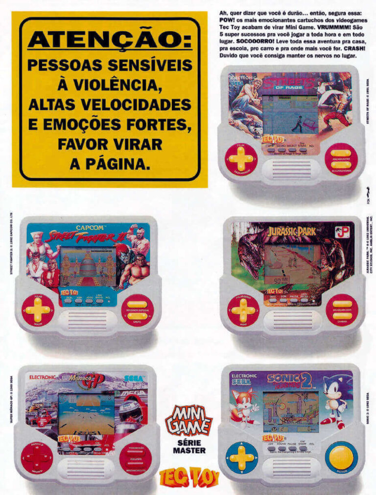 Propaganda Mini Games - Ação Games 43 - 1993