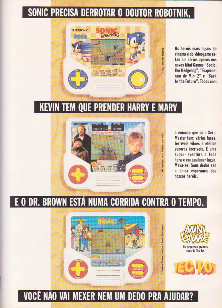 Propaganda Mini Games Tec Toy - Ação Games 24 - 1992