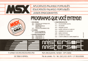 Propaganda Mistersoft - MSX Micro 07 - 1986