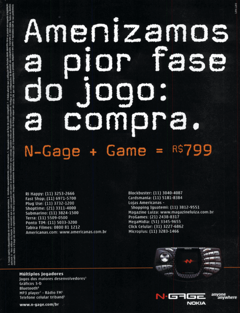 Propaganda N-Gage - EGM Brasil 28 - 2004