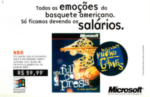 Propaganda NBA Full Court Press - Ação Games 110 - 1996