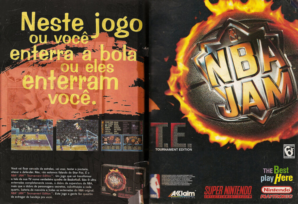 Propaganda NBA Jam - Ação Games 87 - 1995