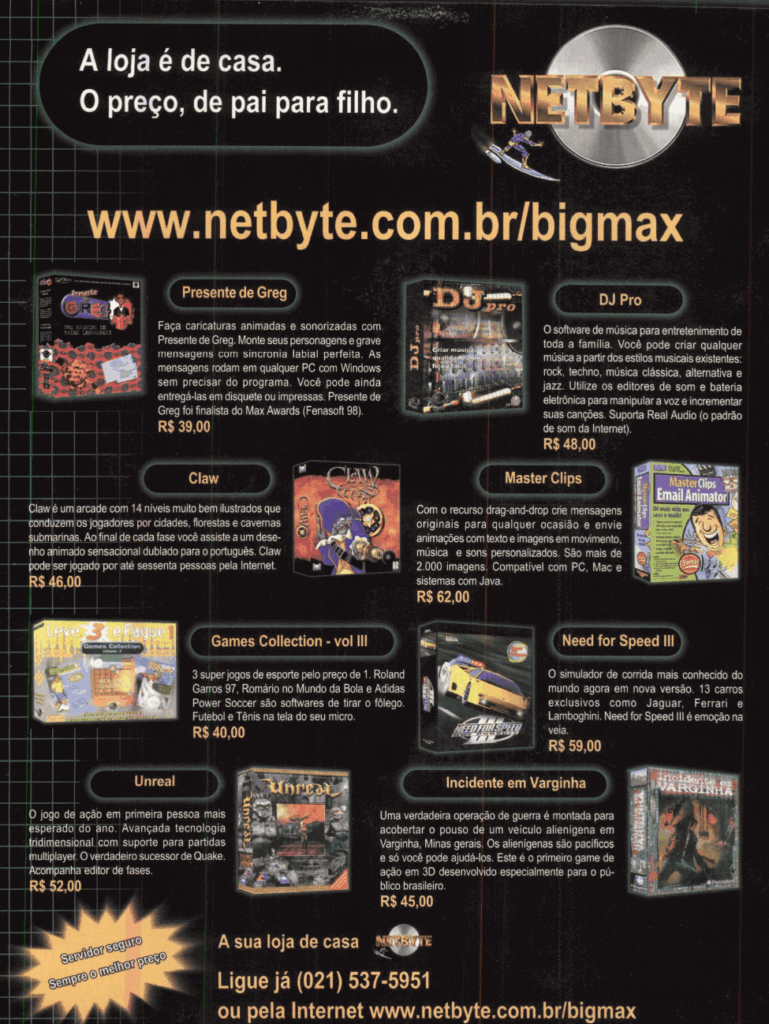 Propaganda NETBYTE - BIGMAX 25 - 1998