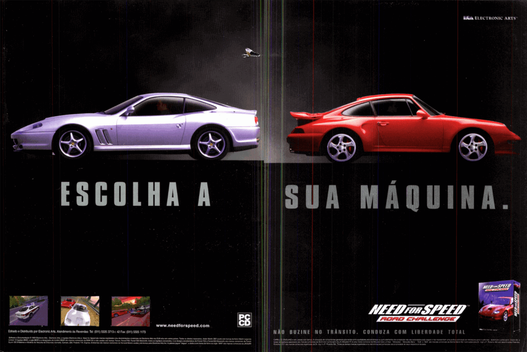 Propaganda Need for Speed Road Challenge - Revista do CD-Rom 48 - 1999