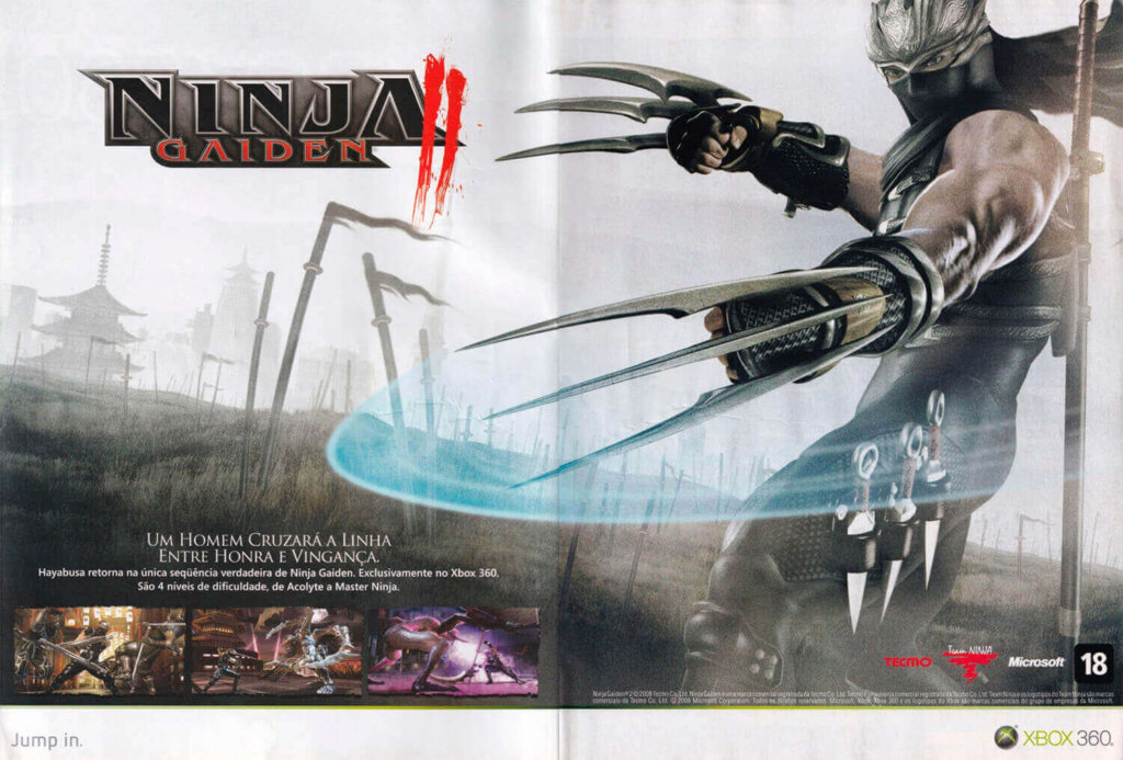 Propaganda Ninja Gaiden II - Revista Xbox 360 22 - 2008