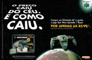 Propaganda Nintendo 64 + Star Wars Episódio 1 Racer - Nintendo World 14 - 1999