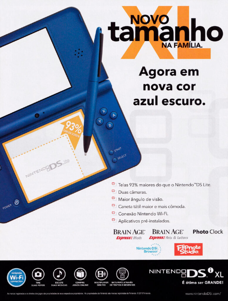 Propaganda Nintendo DSi XL - Nintendo World 136 - 2010