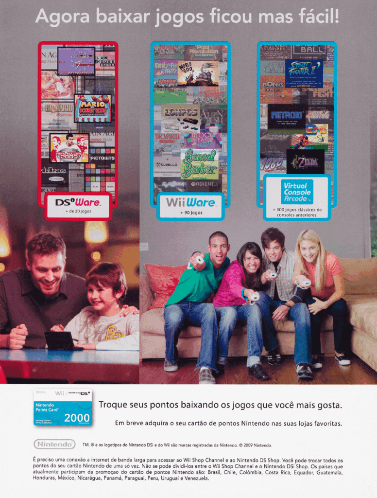 Propaganda Nintendo Points Card - Nintendo World 125 - 2009