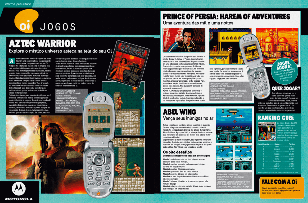 Propaganda Oi Jogos - EGM Brasil 34 - 2004