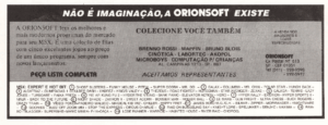 Propaganda Orionsoft - MSX Micro 11 - 1987