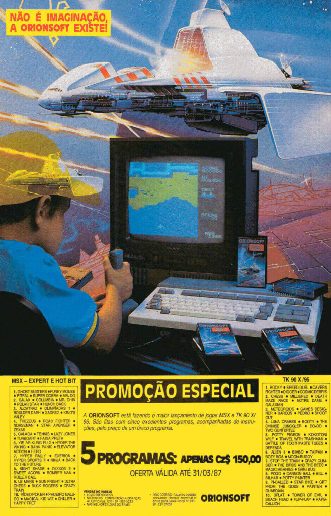 Propaganda Orionsoft - Micro Sistemas 65 - 1987