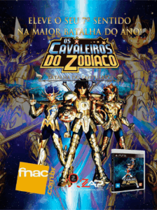 Propaganda Os Cavaleiros do Zodíaco Batalha do Santuário Fnac - Revista PlayStation 163 - 2012