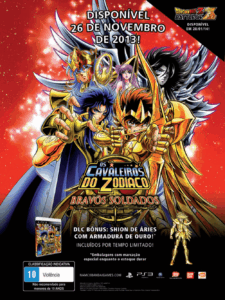 Propaganda Os Cavaleiros do Zódiaco Bravos Soldados - PlayStation 183 - 2013