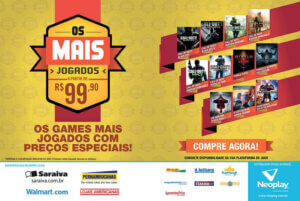 Propaganda Os Mais Jogados (Neoplay) - Revista PlayStation 209 - 2015