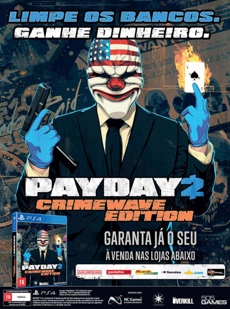 Propaganda Payday 2 - Revista Oficial do Brasil 207 - 2015