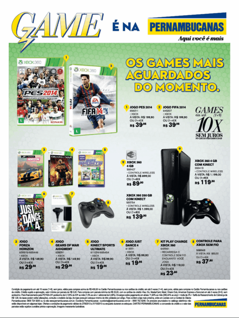 Propaganda Pernambucanas - XBOX 360 85 - 2013