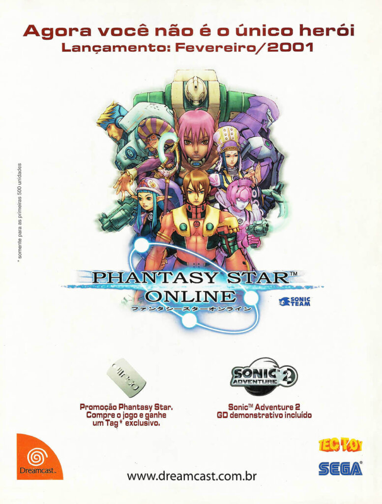 Propaganda Phantasy Star Online - SuperGamePower 84 - 2001