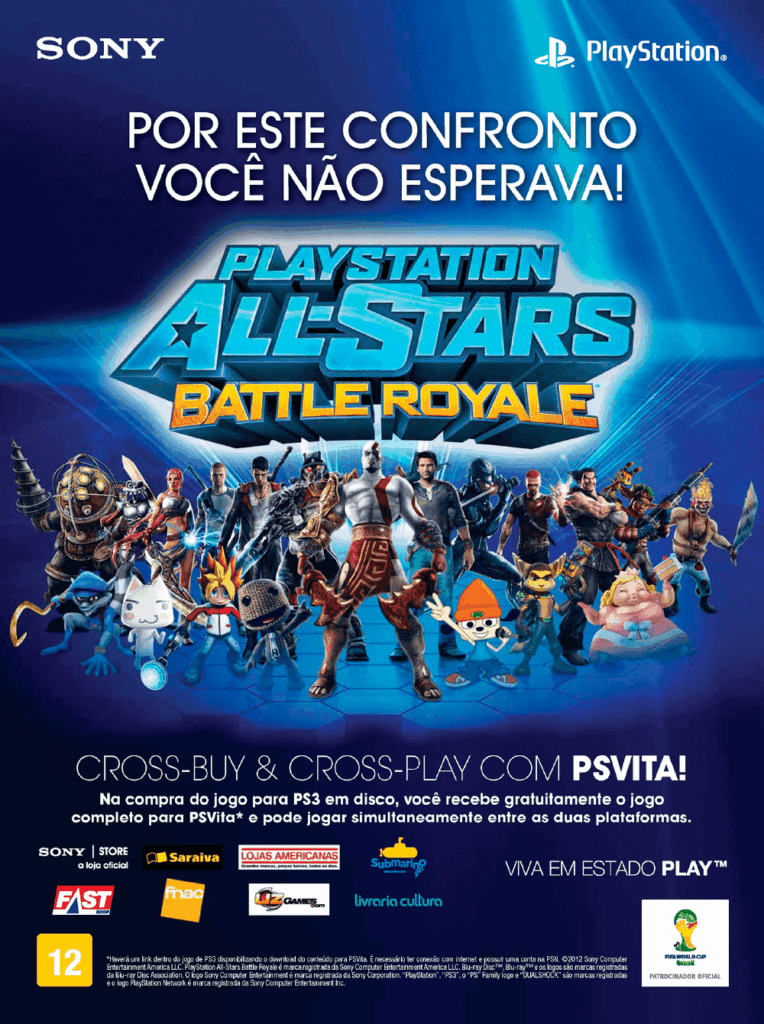 Propaganda PlayStation All-Stars Battle Royale - Revista PlayStation 169 - 2012