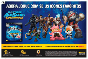 Propaganda PlayStation All-Stars Battle Royale (Saraiva) - Revista PlayStation 169 - 2012