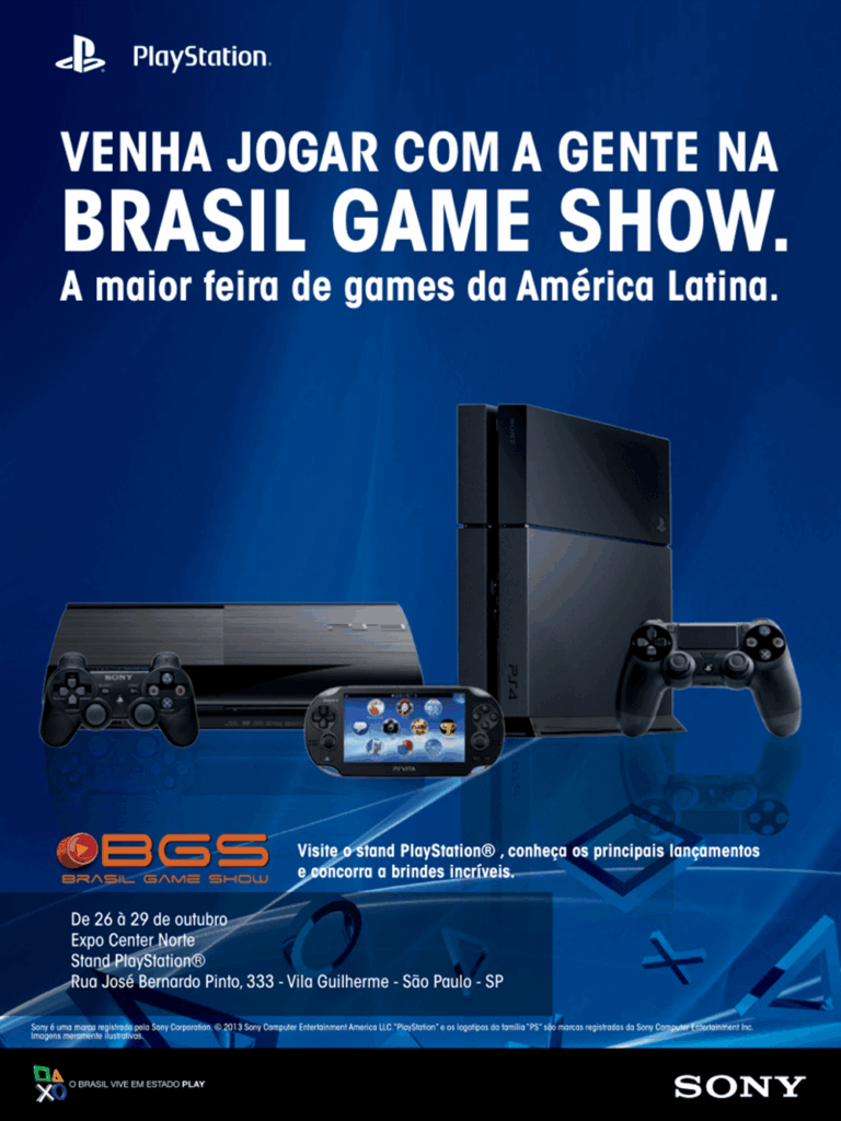 Propaganda PlayStation na Brasil Game Show - PlayStation 181 - 2013