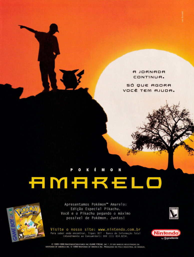 Propaganda Pokémon Amarelo - Nintendo World 15 - 1999