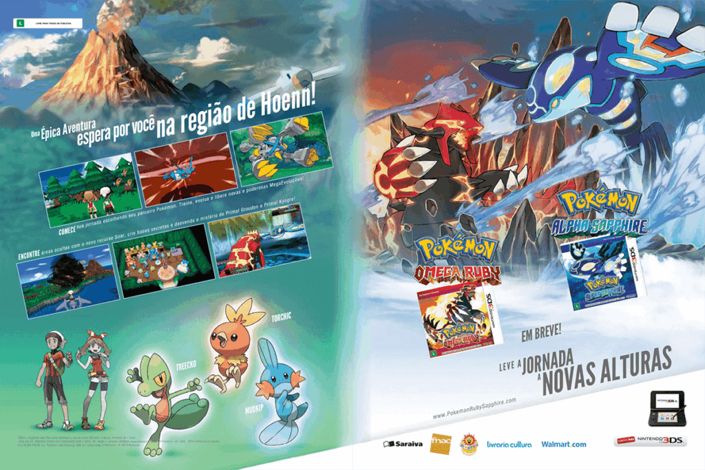 Propaganda Pokémon Omega Ruby & Alpha Sapphire - Nintendo World 187 - 2014