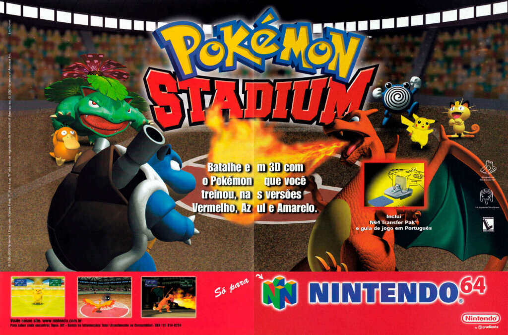 Propaganda Pokémon Stadium - Nintendo World 20 - 2000