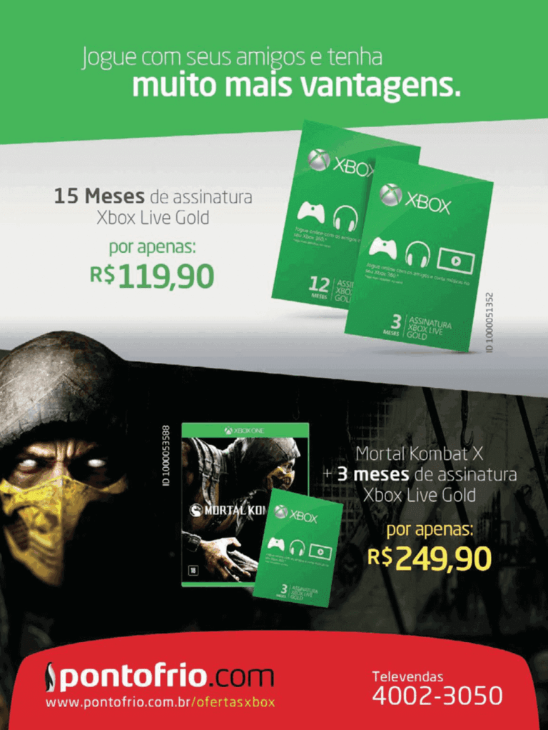 Propaganda Pontofrio.com - Revista Oficial Xbox 107 - 2015