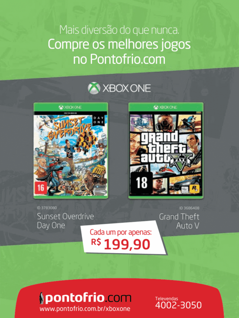 Propaganda Pontofrio.com - Revista Oficial Xbox 99 - 2014