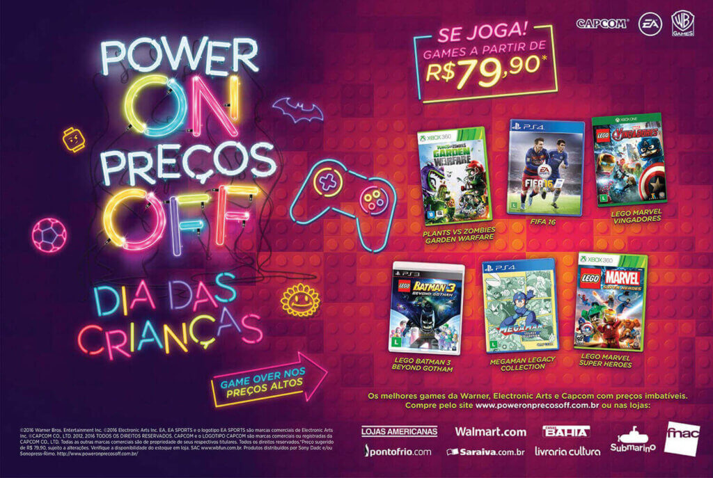 Propaganda Power On Preços Off - Revista PlayStation 224 - 2016