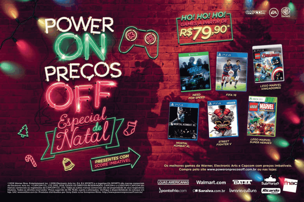 Propaganda Power On Preços Off - Revista PlayStation 226 - 2016