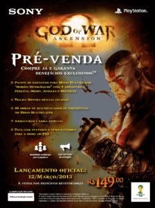 Propaganda Pré-Venda God of War Ascension - Revista PlayStation 171 - 2013