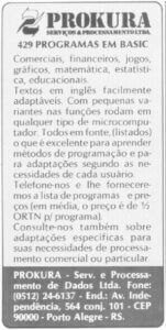 Propaganda Prokura - Micro Sistemas 12 - 1982
