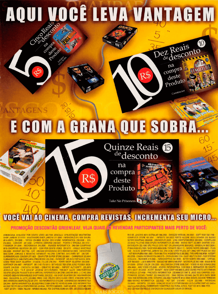 Propaganda Promoção Descontão Greenleaf - CD Expert 18 - 1998