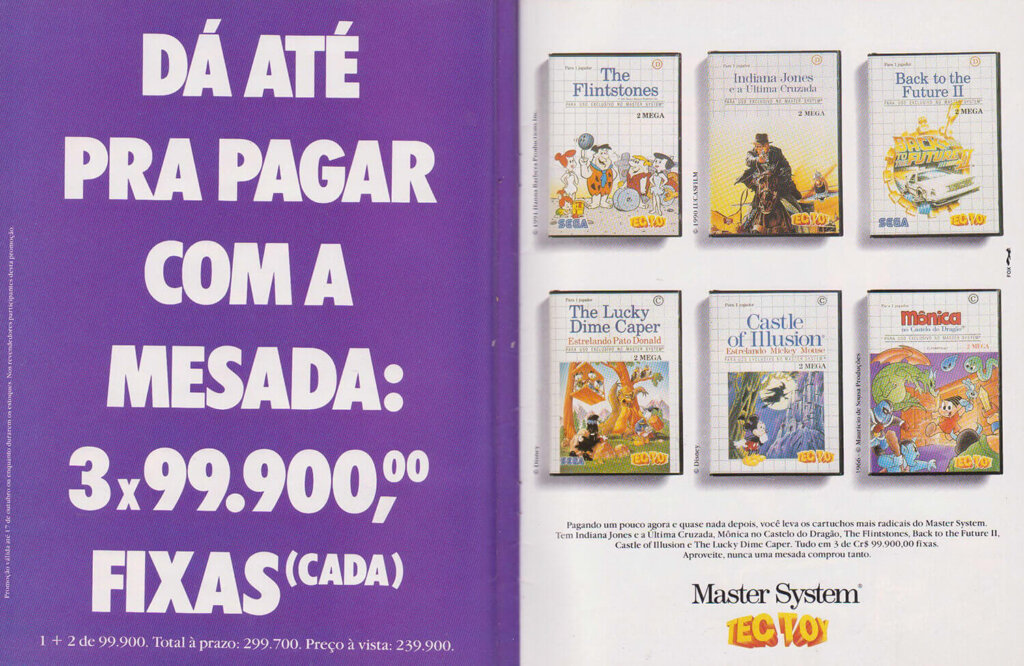 Propaganda Promoção Mesada TecToy - SuperGame 15 - 1992