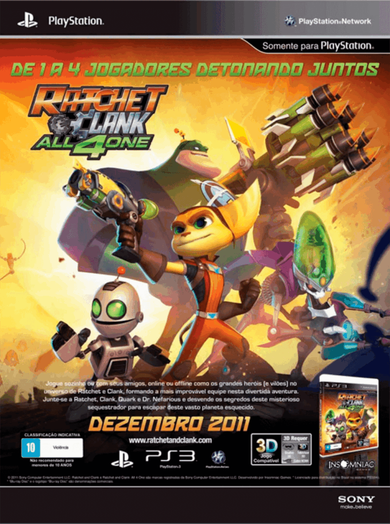 Propaganda Ratchet & Clank All 4 One - Revista PlayStation 162 - 2012