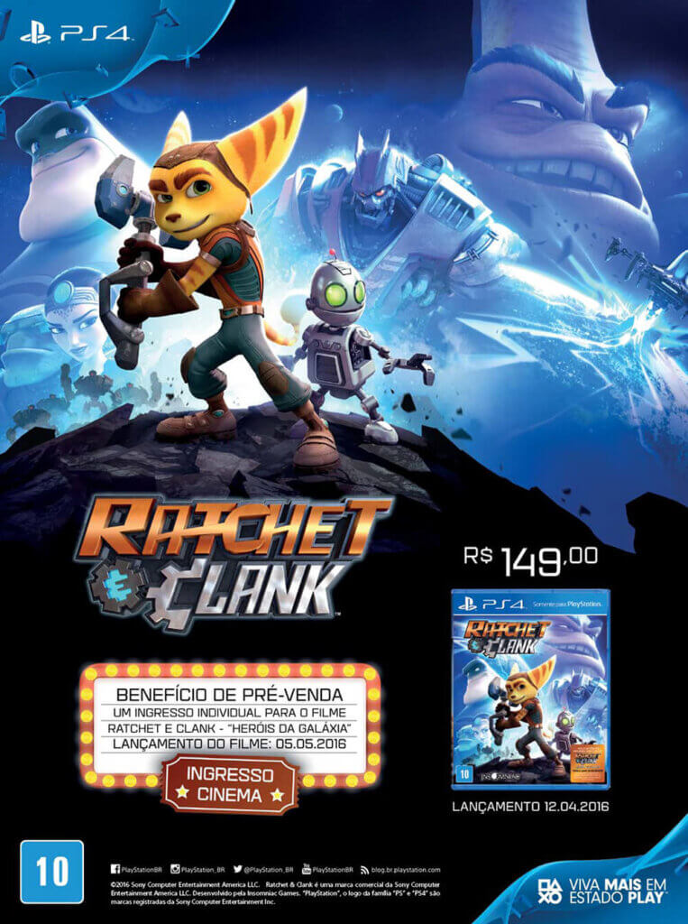 Propaganda Ratchet & Clank - Revista PlayStation 218 - 2016