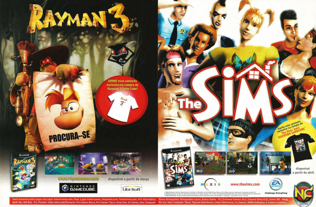 Propaganda Rayman 3 e The Sims - EGM Brasil 12 - 2003