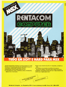 Propaganda Rentacom Computer - MSX Micro 04 - 1986