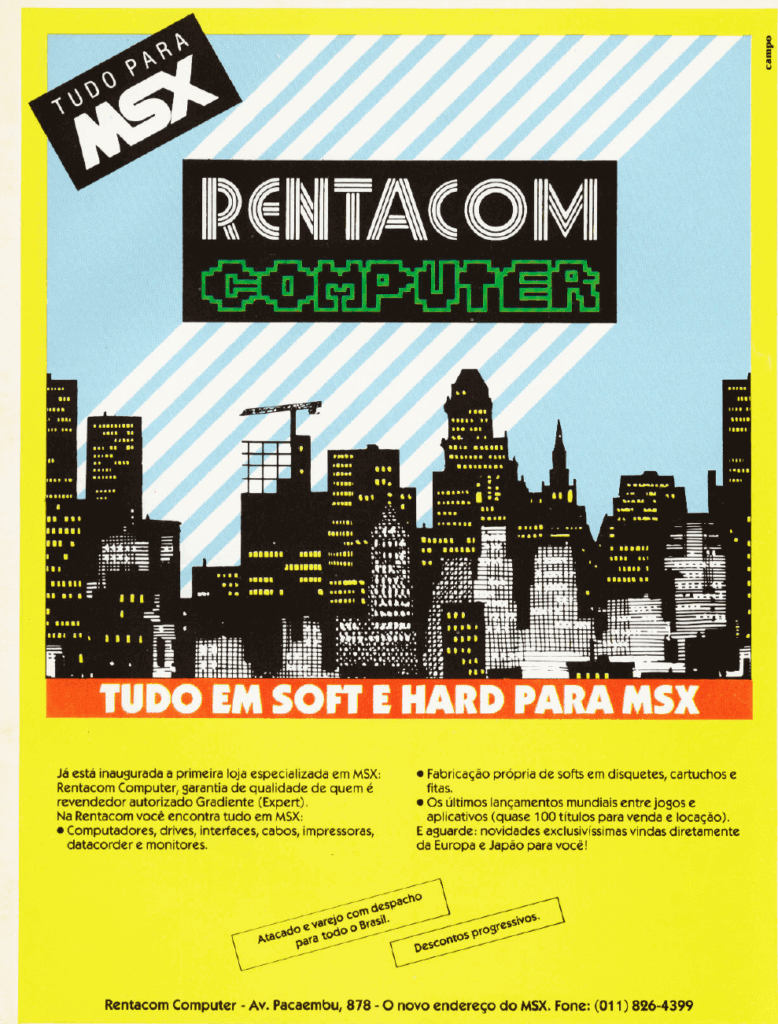 Propaganda Rentacom Computer - MSX Micro 04 - 1986